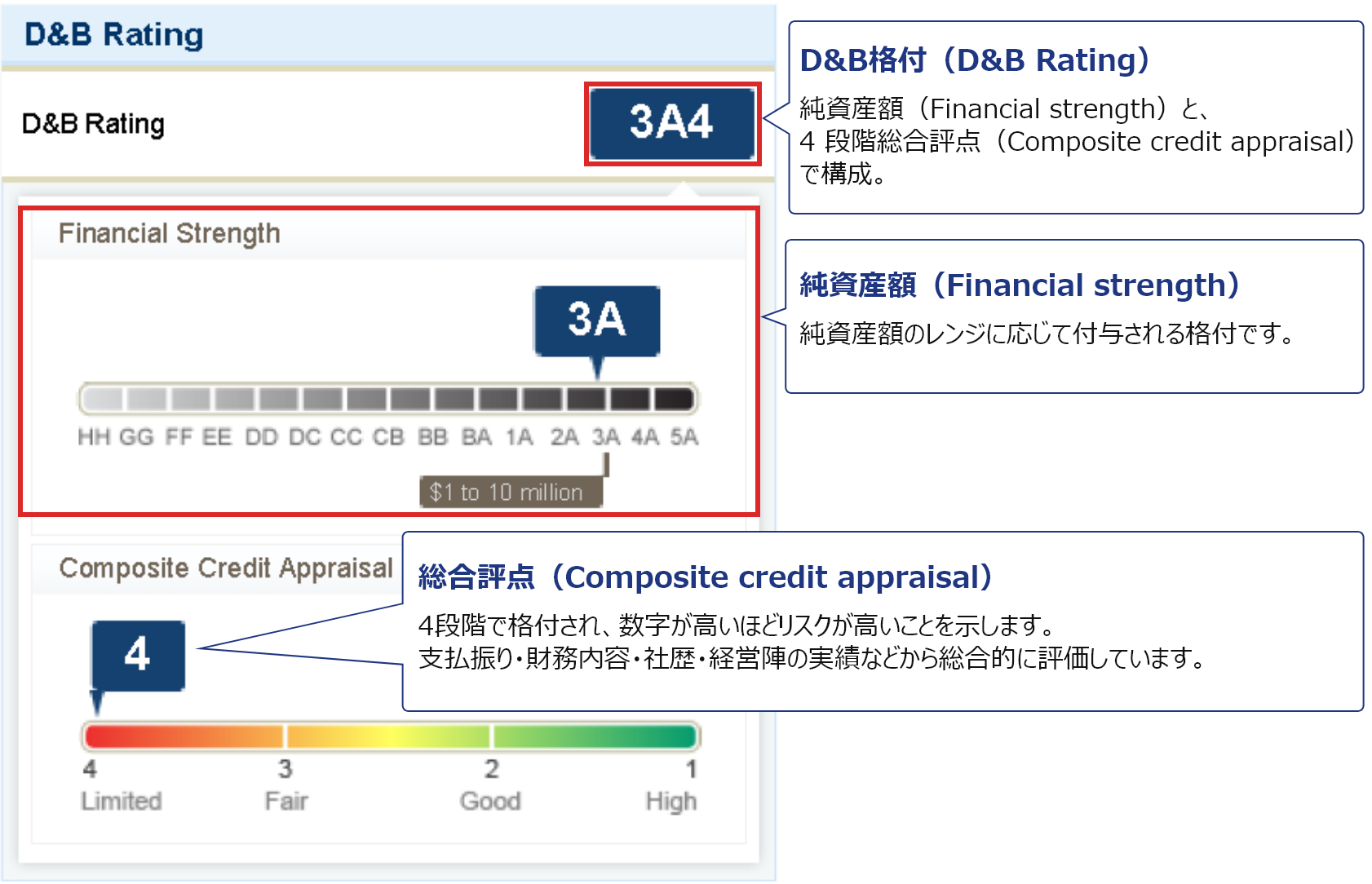 総合評点（D&B Rating）